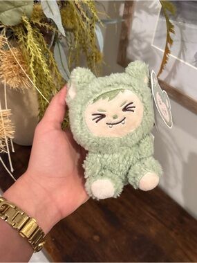 Plush Green Monster Stuffed Animal - Soft Cuddly Toy